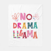 カラフル戯曲ラマ無し フリースブランケット (正面)