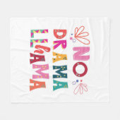 カラフル戯曲ラマ無し フリースブランケット (正面(横))