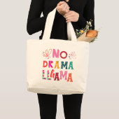 カラフル戯曲ラマ無し ラージトートバッグ (正面(商品))