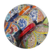 カラフル手伝統的色彩の鮮やか焼き カッティングボード (正面)