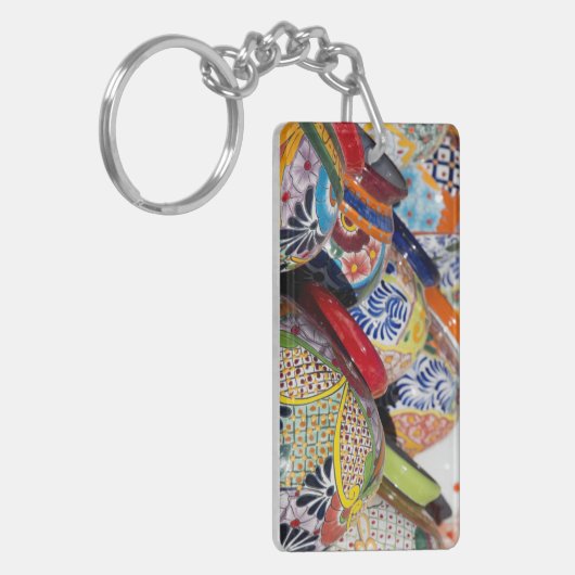 カラフル手伝統的色彩の鮮やか焼き キーホルダー (正面左)