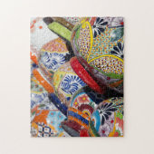 カラフル手伝統的色彩の鮮やか焼き ジグソーパズル (縦)