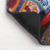 カラフル手伝統的色彩の鮮やか焼き マウスパッド (コーナー)