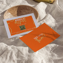 カラフル手書き絵を描QRコード結婚s 出欠カード