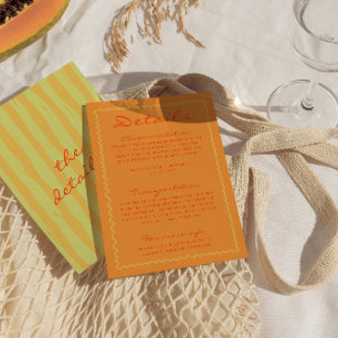 カラフル手書ピス結婚詳細 エンクロージャーカード