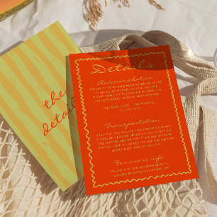 カラフル手書ピス結婚詳細 エンクロージャーカード