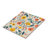 カラフル手絵を描フローラ タイル (側面)