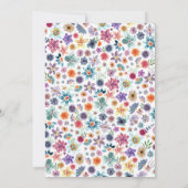 カラフル手野色彩の鮮やか花庭園の結婚式 招待状 (裏面)