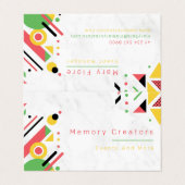 カラフル折り畳み名刺 名刺 (外部フラット)