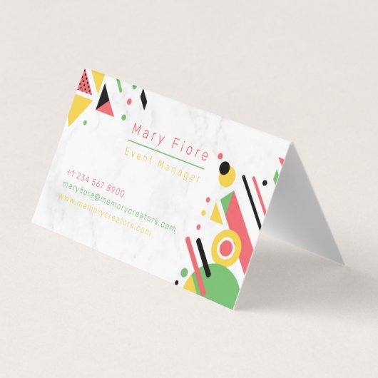 カラフル折り畳み名刺 名刺 (裏面)