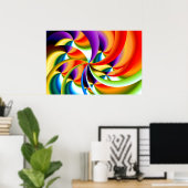 カラフル抽象デザインポスター ポスター (ホームオフィス)