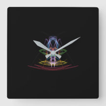 カラフル抽象デザイン壁時計