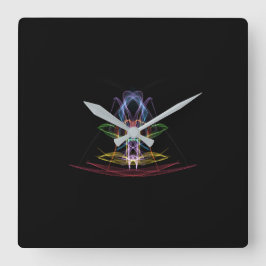 カラフル抽象デザイン壁時計 スクエア壁時計