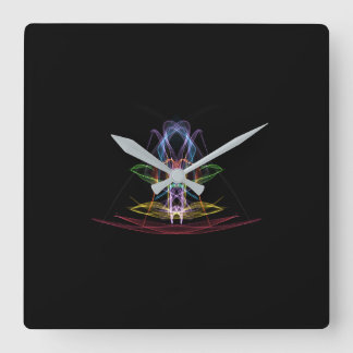 カラフル抽象デザイン壁時計 スクエア壁時計