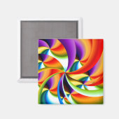 カラフル抽象デザイン磁石 マグネット (正面/裏面)