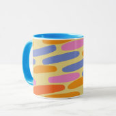 カラフル抽象デザイン マグカップ (正面左)