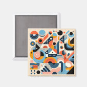 カラフル抽象デザイン マグネット (正面/裏面)
