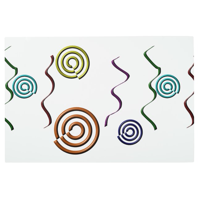 カラフル抽象デザイン メタルプリント (正面)