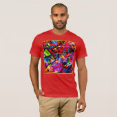 カラフル抽象デザイン Tシャツ (正面フル)