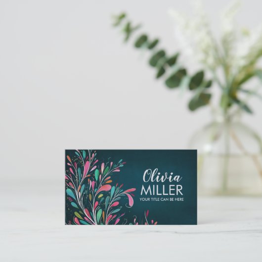 カラフル抽象美術 名刺 (スタンド正面)