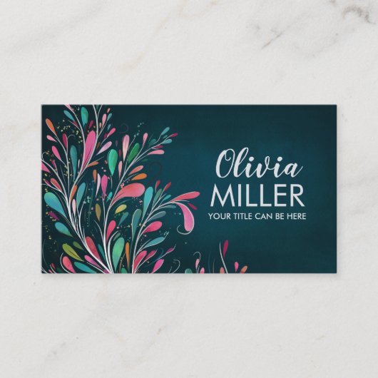 カラフル抽象美術 名刺 (正面)