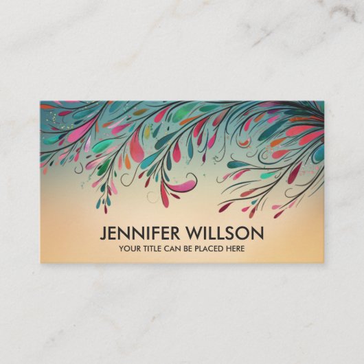 カラフル抽象美術 名刺 (正面)