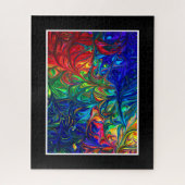 カラフル抽象芸術おもしろい懸命が困難カラフル ジグソーパズル (縦)