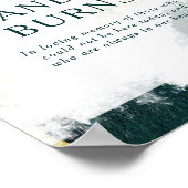 カラフル抽象芸術このロウソクは結婚看板を燃やす ポスター (角)