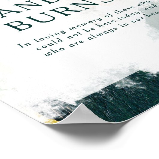 カラフル抽象芸術このロウソクは結婚看板を燃やす ポスター (角)