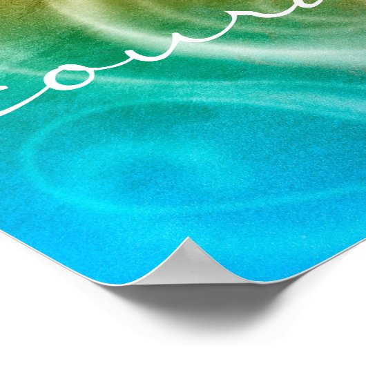 カラフル抽象芸術に引用文の勇気を絵画示す ポスター (角)