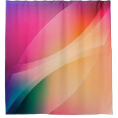 カラフル抽象芸術の幾何学的背景 シャワーカーテン (正面)