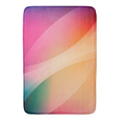 カラフル抽象芸術の幾何学的背景 バスマット (正面縦)