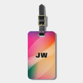 カラフル抽象芸術の幾何学的背景 ラゲッジタグ (正面縦)