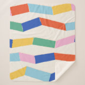 カラフル抽象芸術の形状パターン シェルパブランケット (正面)