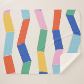 カラフル抽象芸術の形状パターン シェルパブランケット (正面(横))