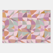 カラフル抽象芸術の形状 ラッピングペーパーシート (正面)