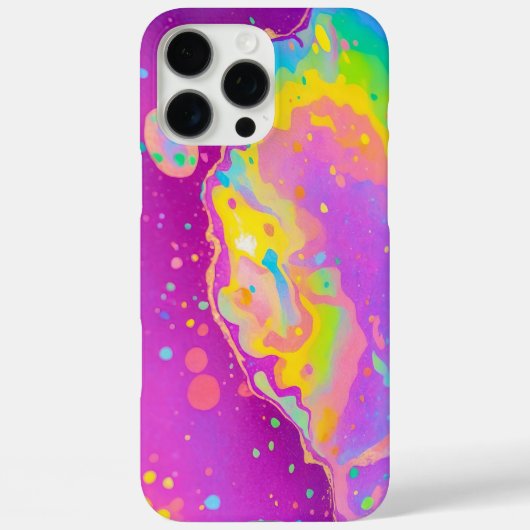 カラフル抽象芸術の明るい渦巻き Case-Mate iPhoneケース (裏面)