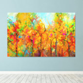 カラフル抽象芸術の木の森のキャンバス印刷 キャンバスプリント (インサイチュ (ウッドフロア))