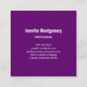 カラフル抽象芸術の正方形とシェイプの正方形 スクエア名刺 (裏面)