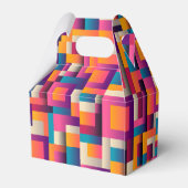 カラフル抽象芸術の正方形と形状ありがとう フェイバーボックス (裏面サイド)