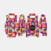 カラフル抽象芸術の正方形と形状ありがとう フェイバーボックス (折り畳みなし)