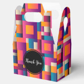カラフル抽象芸術の正方形と形状ありがとう フェイバーボックス (オープン)
