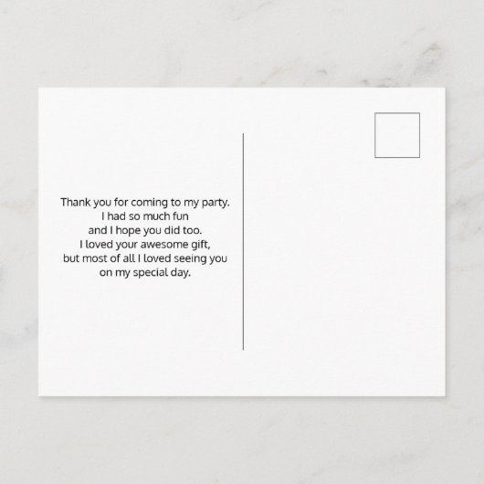 カラフル抽象芸術の正方形と形状ありがとう ポストカード (裏面)