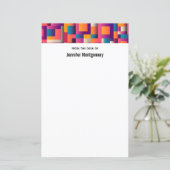 カラフル抽象芸術の正方形と形状 (スタンド正面)