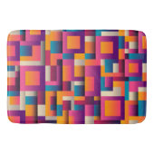 カラフル抽象芸術の正方形と形状 バスマット (正面)