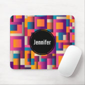 カラフル抽象芸術の正方形と形状 マウスパッド (マウス)