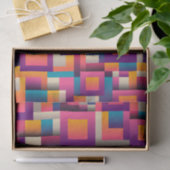 カラフル抽象芸術の正方形と形状 薄葉紙 (ギフト)