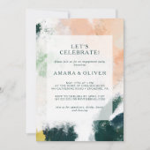 カラフル抽象芸術の祝招待状 招待状 (正面)