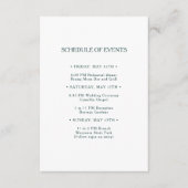 カラフル抽象芸術の結婚イベントカードのスケジュール エンクロージャーカード (正面)