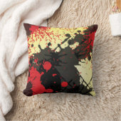 カラフル抽象芸術の絵を描染み クッション (ブランケット)